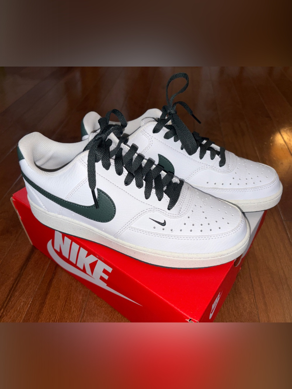 Nike Court Vision Low Next Nature Sneakers Women’s Size 8.5 White Vintage Green